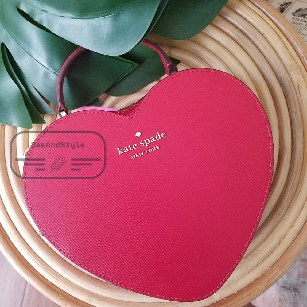 ♥️ Kate Spade NWT New York Crossbody Red Love Shack Heart Purse Valentine - Picture 2 of 16